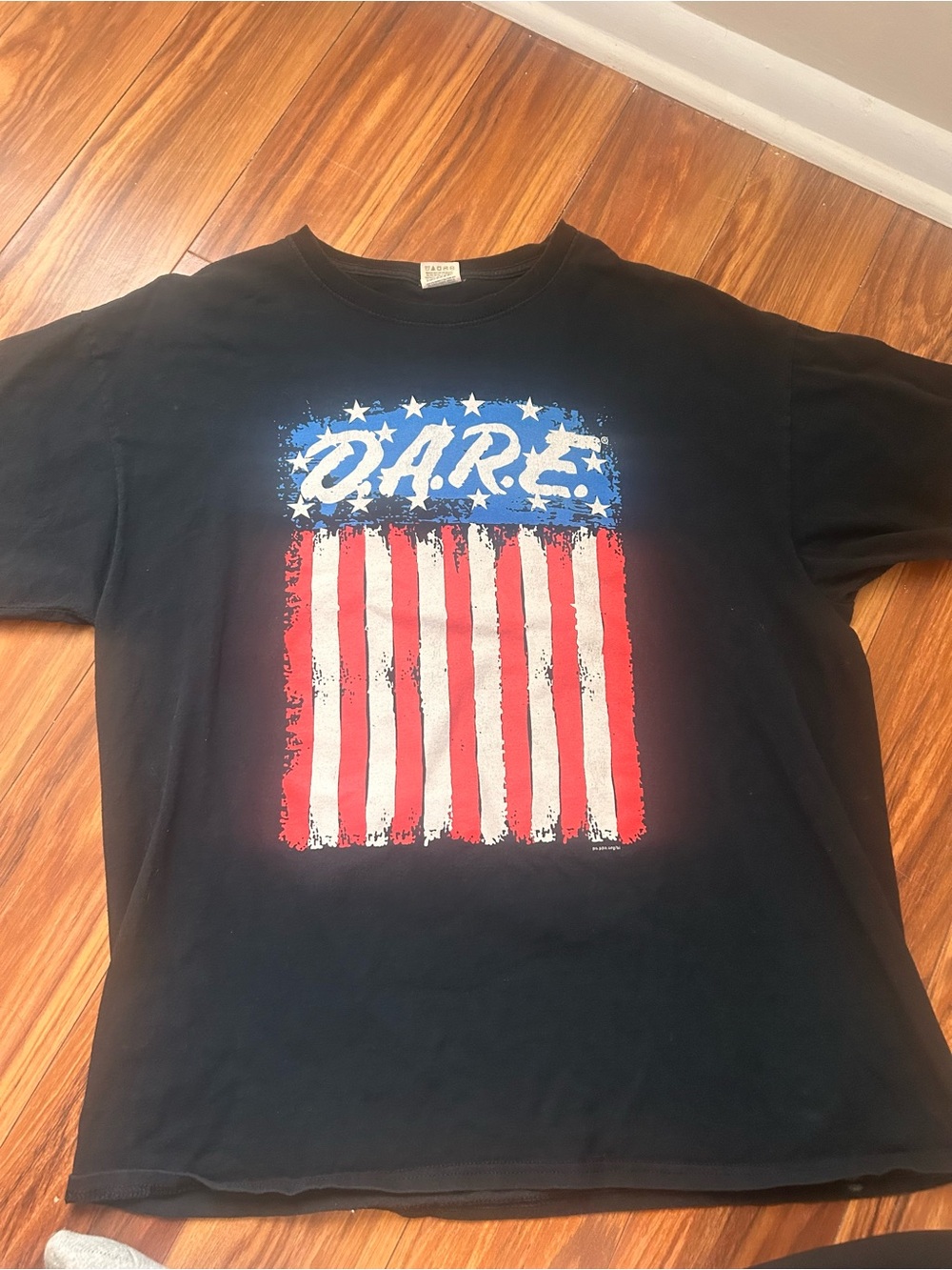 Vintage DARE USA American Flag T Shirt